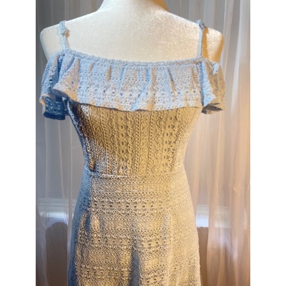 Live To Be Spoiled Size X-Small Short Dress w/ Spaghetti Straps Powder Blue NWOT - Picture 2 of 5